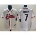 Atlanta Falcons #7 Bijan Robinson White Cool Base Stitched Baseball Jersey