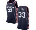 New York Knicks #33 Patrick Ewing Swingman Navy Blue Basketball Jersey - 2018-19 City Edition