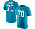 Carolina Panthers #70 Trai Turner Blue Rush Pride Name & Number T-Shirt