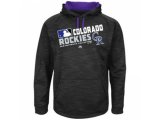 Colorado Rockies Authentic Collection Black Team Choice Streak Hoodie
