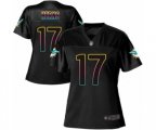 Women Miami Dolphins #17 Allen Hurns Game Black Fashion Football Jersey