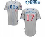 Chicago Cubs #17 Kris Bryant Replica Grey Alternate Road Cool Base Baseball Jersey