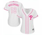 Women's Philadelphia Phillies #12 Will Middlebrooks Authentic White Fashion Cool Base Baseball Jersey