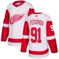 Detroit Red Wings #91 Sergei Fedorov Authentic White Away NHL Jersey