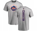 New York Mets #23 Keon Broxton Ash Backer T-Shirt