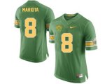 Men's Oregon Duck Marcus Mariota #8 College Football 20th Anniversary Throwback Jerseys - Apple Green