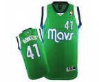 Dallas Mavericks #41 Dirk Nowitzki Authentic Green Basketball Jersey