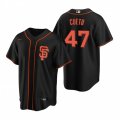 Nike San Francisco Giants #47 Johnny Cueto Black Alternate Stitched Baseball Jersey