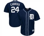 Detroit Tigers #24 Miguel Cabrera Replica Navy Blue Cool Base Baseball Jersey
