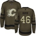 Calgary Flames #46 Marek Hrivik Premier Green Salute to Service NHL Jersey