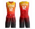 Utah Jazz #12 John Stockton Swingman Orange Basketball Suit Jersey - City Edition