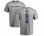 Seattle Seahawks #49 Shaquem Griffin Ash Backer T-Shirt