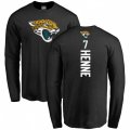 Jacksonville Jaguars #7 Chad Henne Black Backer Long Sleeve T-Shirt