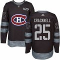 Montreal Canadiens #25 Adam Cracknell Premier Black 1917-2017 100th Anniversary NHL Jersey