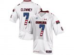 2016 US Flag Fashion-Men's South Carolina Gamecocks Jadeveon Clowney #7 College Football Jersey - White