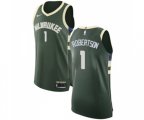 Milwaukee Bucks #1 Oscar Robertson Authentic Green Road Basketball Jersey - Icon Edition