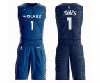 Minnesota Timberwolves #1 Tyus Jones Swingman Blue Basketball Suit Jersey
