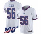New York Giants #56 Lawrence Taylor Limited White Rush Vapor Untouchable 100th Season Football Jersey
