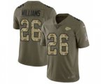 Kansas City Chiefs #26 Damien Williams Limited Olive Camo 2017 Salute to Service Football Jersey