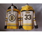 Boston Bruins #33 Zdeno Chara Cream Sawyer Hooded Sweatshirt Stitched NHL Jersey