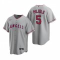 Nike Los Angeles Angels #5 Albert Pujols Gray Road Stitched Baseball Jersey