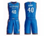 Oklahoma City Thunder #40 Shawn Kemp Swingman Royal Blue Basketball Suit Jersey - Icon Edition