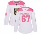 Women Vegas Golden Knights #67 Max Pacioretty Authentic White Pink Fashion NHL Jersey