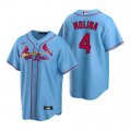 Nike St. Louis Cardinals #4 Yadier Molina Light Blue Alternate Stitched Baseball Jersey