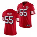 San Francisco 49ers #55 Dee Ford Nike Scarlet Retro 1994 75th Anniversary Throwback Classic Limited Jersey