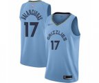 Memphis Grizzlies #17 Jonas Valanciunas Authentic Blue Finished Basketball Jersey Statement Edition
