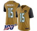 Jacksonville Jaguars #15 Gardner Minshew II Limited Gold Rush Vapor Untouchable 100th Season Football Jersey