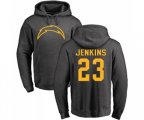 Los Angeles Chargers #23 Rayshawn Jenkins Ash One Color Pullover Hoodie