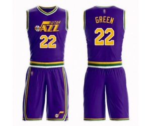 Utah Jazz #22 Jeff Green Swingman Purple Basketball Suit Jersey