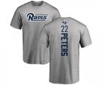 Los Angeles Rams #22 Marcus Peters Ash Backer T-Shirt