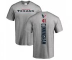 Houston Texans #41 Zach Cunningham Ash Backer T-Shirt