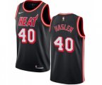 Miami Heat #40 Udonis Haslem Authentic Black Black Fashion Hardwood Classics Basketball Jersey