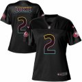 Women San Francisco 49ers #2 Jeff Locke Game Black Fashion NFL Jersey
