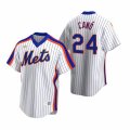 Nike New York Mets #24 Robinson Cano White Cooperstown Collection Home Stitched Baseball Jersey