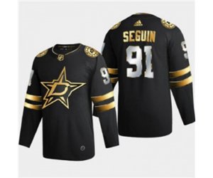 Dallas Stars #91 Tyler Seguin Black Golden Edition Limited Stitched Hockey Jersey