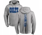Indianapolis Colts #31 Quincy Wilson Ash Backer Pullover Hoodie