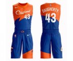 Cleveland Cavaliers #43 Brad Daugherty Authentic Blue Basketball Suit Jersey - City Edition