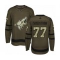Arizona Coyotes #77 Victor Soderstrom Authentic Green Salute to Service Hockey Jersey