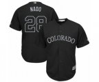 Colorado Rockies #28 Nolan Arenado Nado Authentic Black 2019 Players Weekend Baseball Jersey