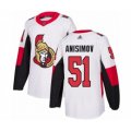 Ottawa Senators #51 Artem Anisimov Authentic White Away Hockey Jersey