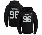 Oakland Raiders #96 Clelin Ferrell Black Name & Number Pullover Hoodie