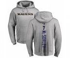 Baltimore Ravens #7 Trace McSorley Ash Backer Pullover Hoodie
