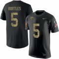 Jacksonville Jaguars #5 Blake Bortles Black Camo Salute to Service T-Shirt