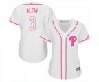 Women's Philadelphia Phillies #3 Chuck Klein Authentic White Fashion Cool Base Baseball Jersey
