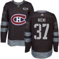 Montreal Canadiens #37 Antti Niemi Premier Black 1917-2017 100th Anniversary NHL Jersey