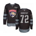 Florida Panthers #72 Sergei Bobrovsky Authentic Black 1917-2017 100th Anniversary Hockey Jersey